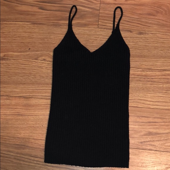 Black ribbed tank top - Picture 1 of 3